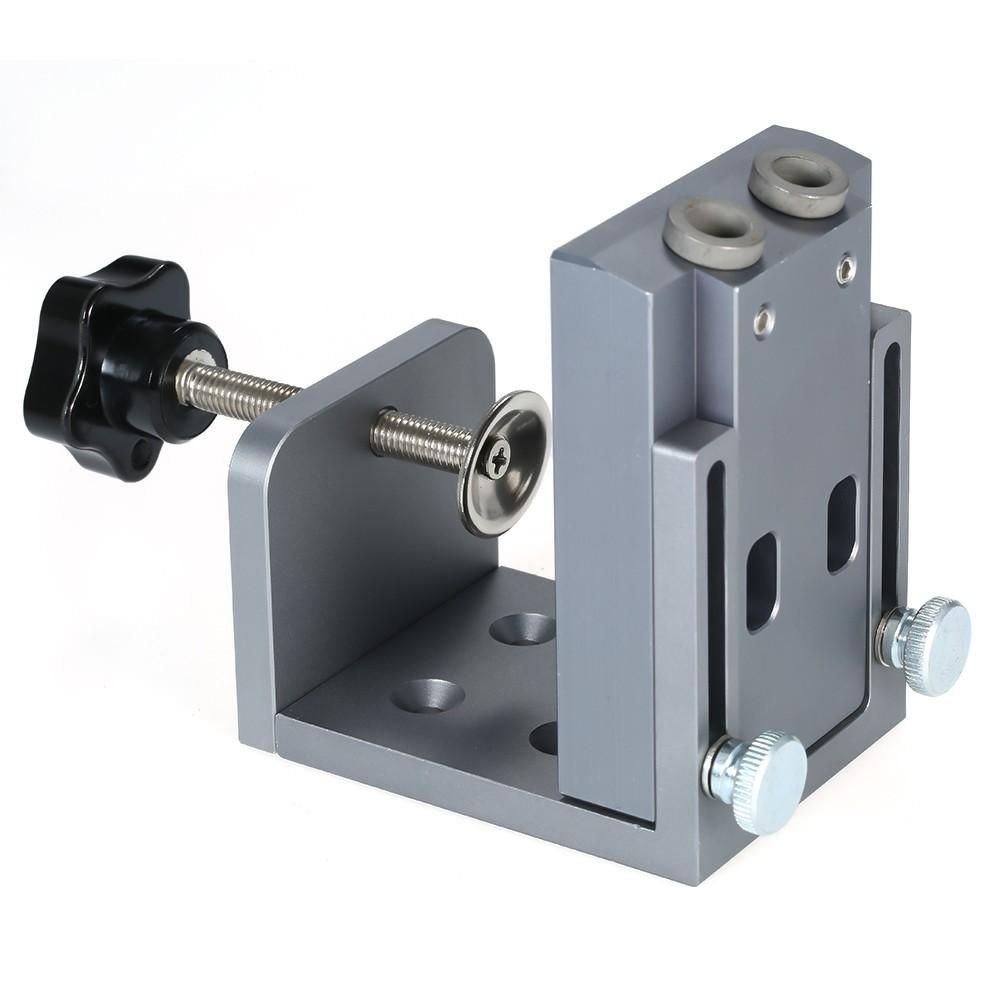 Hole Locator Jig DIY Kit System Pocket Hole Locator for Wood Working Pocket Hole Drilling Guide Kit Oblique Jig System Drill Guide Set Oblique Hole Positioning Kit Pocket Hole Joinery Woodworking Positioning Locator Tool For 