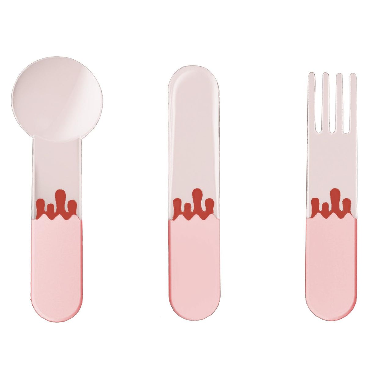 Stylish Dessert Spoon Design Versatile Food-grade Spoon Set for Home Pink