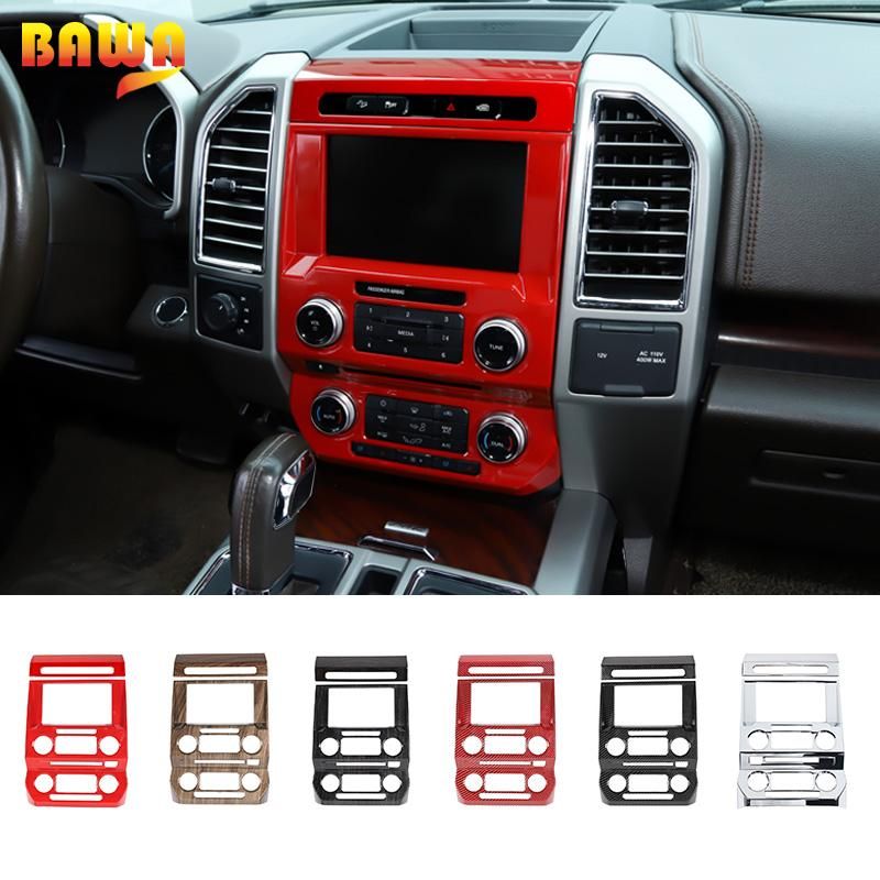 BAWA ABS Emergency Light Switch/Central Control Navigation Panel Decoration Stickers For Ford F150 2015- Car Styling