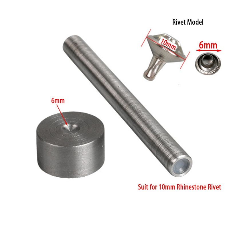 Leather Rhinestones Rivets Hand Die Tool Press Stud Setter Setting For DIY Leathercraft Bag Shoes Belt
