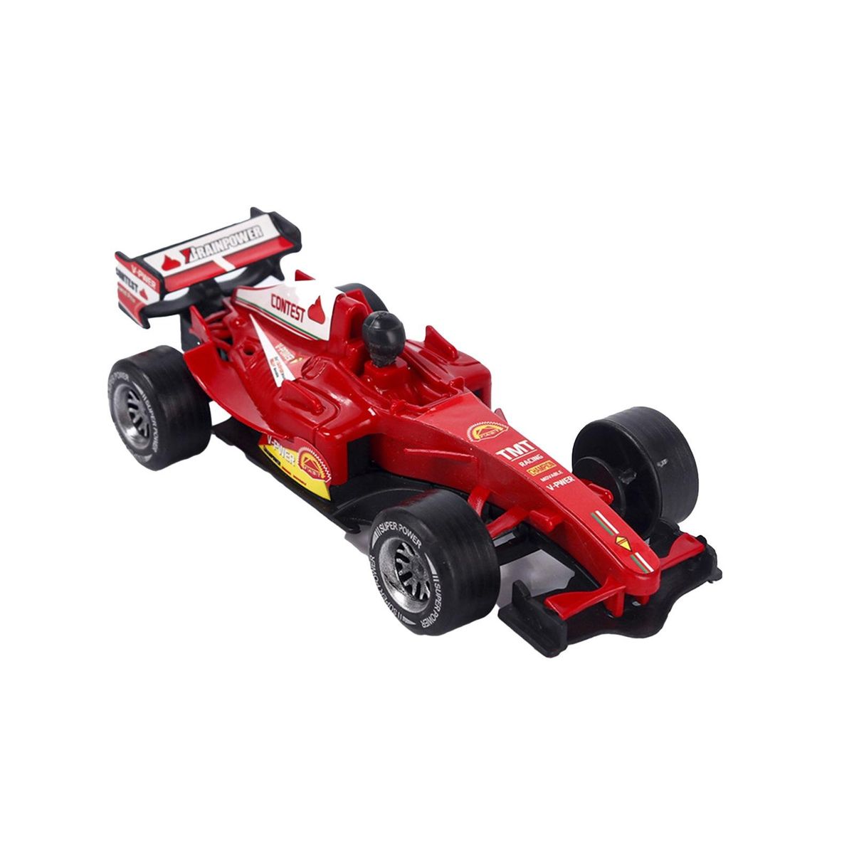 Racing Car Model Inertia Powered Mini Racing Car Toy Classic for Kids Red