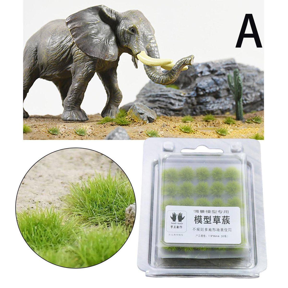 50x Simulation Grass Bush Plant Scene Decoration,Railroad