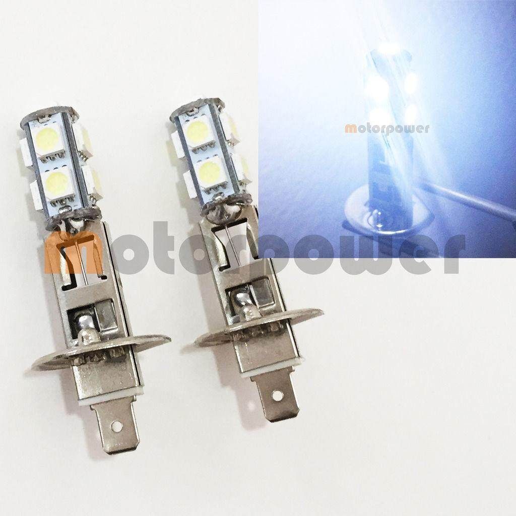H1 LED 9 SMD Xenon Headlight 6000K Bright White 2x Light Bulb #Mp2 For High Beam