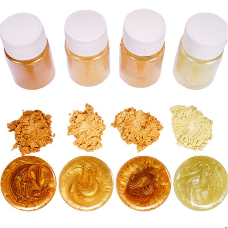 4 Pcs/set Mixed Color Resin Jewelry DIY Making Glowing Powder Luminous Pigment Set Crystal Epoxy Material