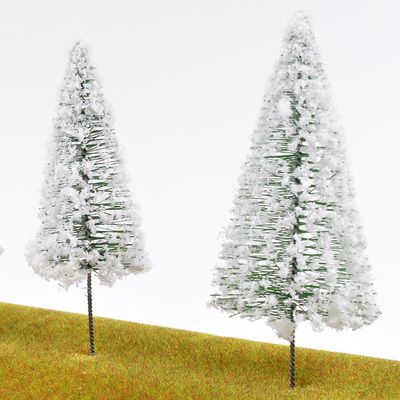 DIY Building Sand Table Model Material Scene Making Tower Shaped Tree White Iron Wire White Pine Needle N Finished Tree