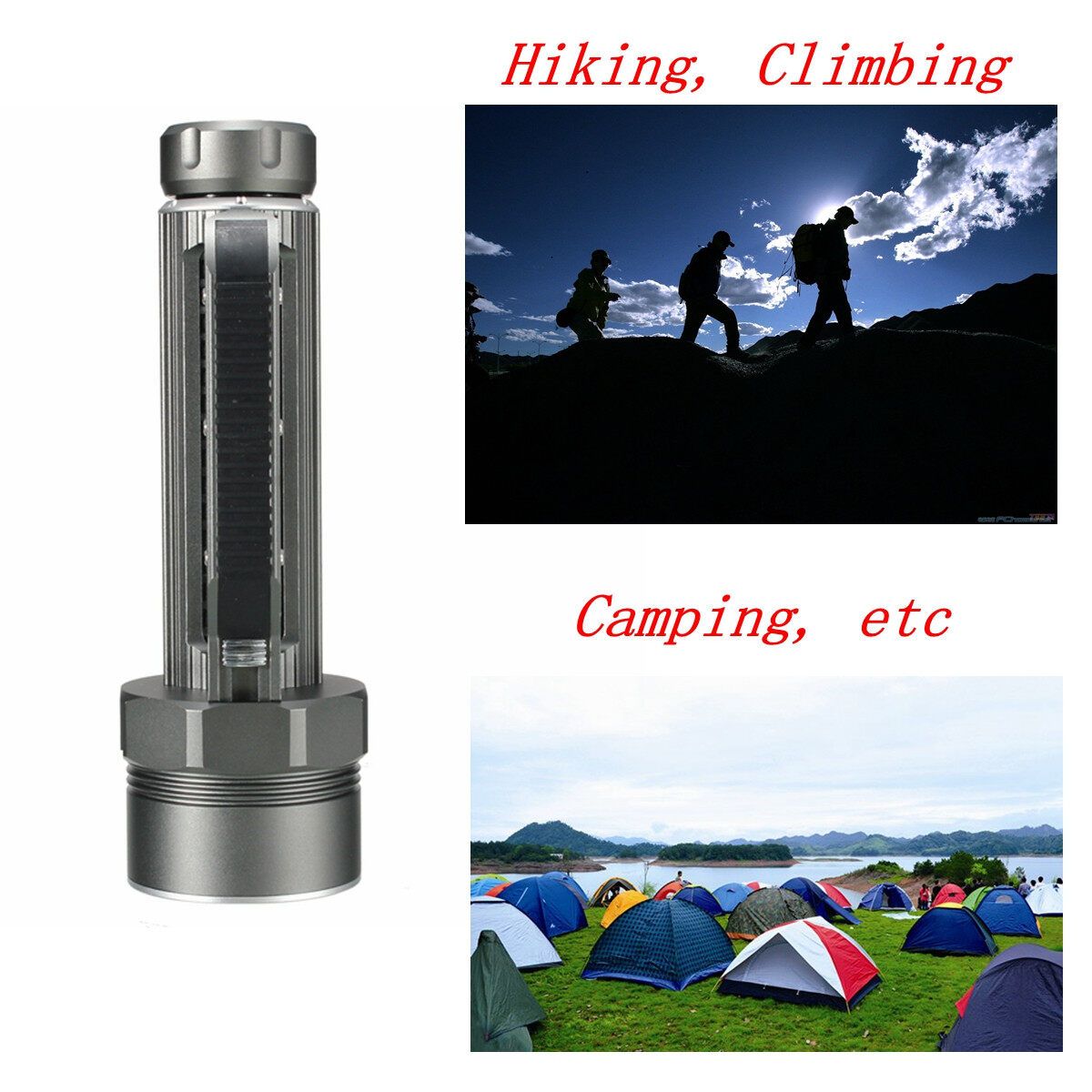 Waterproof Aluminum 8000lm 3 Modes 6 XM-L T6 LED Light Diving Dive 200M Flashlight