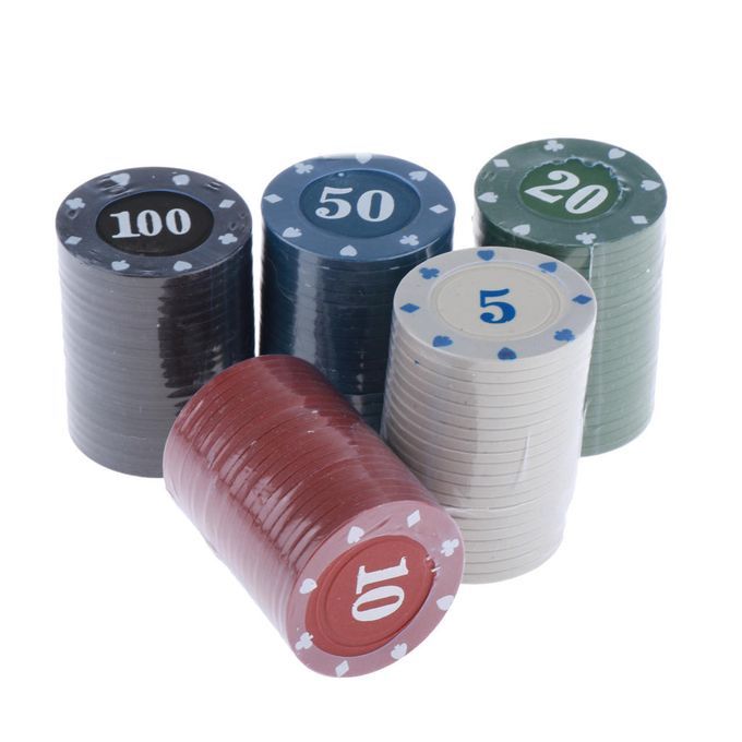 100x Casino Poker Chips Poker Tokens Casino Fun Home Gift Games 3.9cm