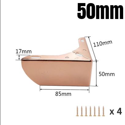 1/4PCS Metal Furniture Legs Replacement For TV Stands Beds Cabinet Sofa Tea Table Foot Support Heavy Duty With Screws-5CM2
