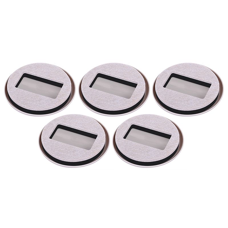 5Pcs Furniture Stopper Caster Cup Wheels Grippers Floor Protectors Chair Wheel Stopper Anti Vibration Feet Pad Roller Fixing Pad-B Bean Color