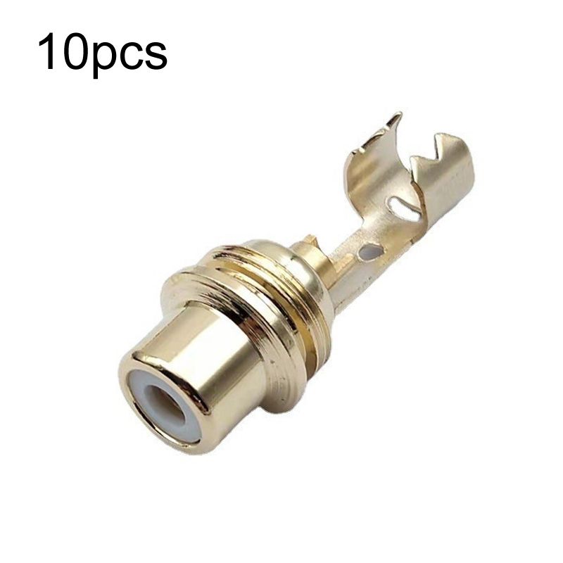 10pcs AV Audio Plug Lotus Female Head With Clip