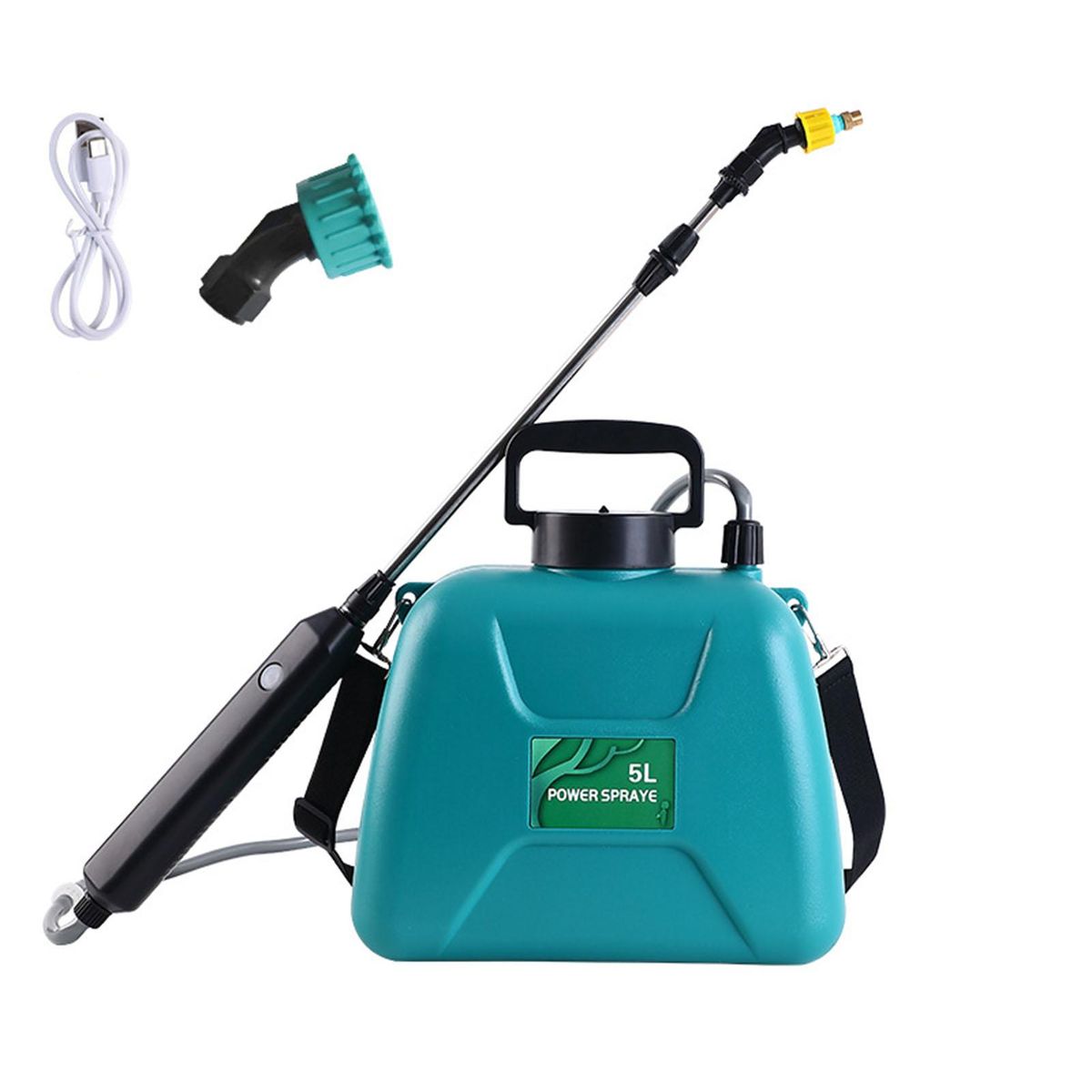 Pressure Sprayer USB Rechargeable Plant Sprayer Garden Irrigation Green