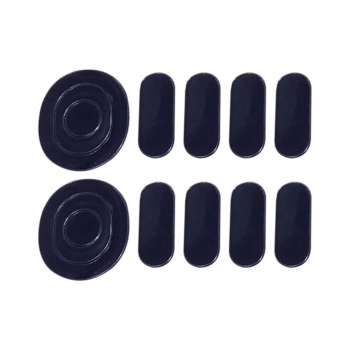 2 Sets Wireless Mouse Skates Pads Protective Cover-Black