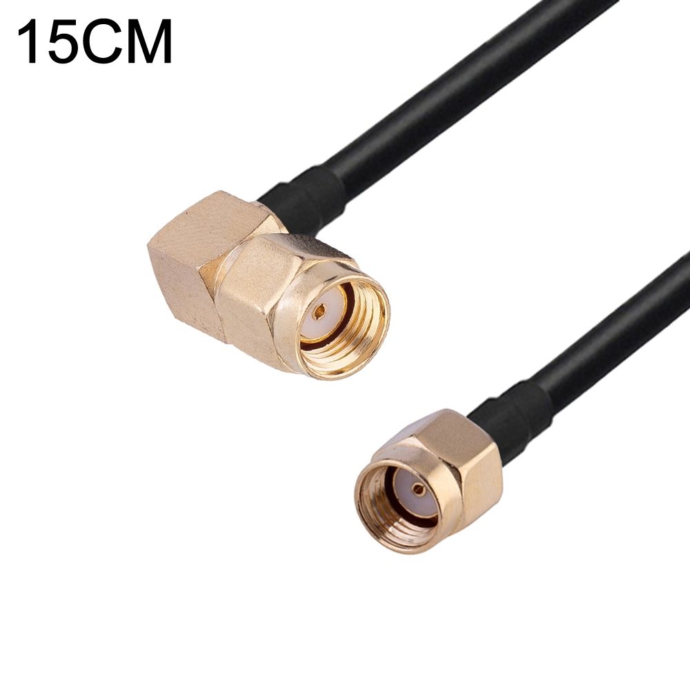 RP-SMA Male Elbow To RP-SMA Male 15cm RG174 Adapter