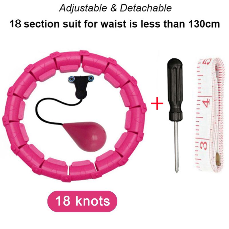Fitness Smart Sport Hoop Thin Waist Exercise Detachable Massage Hoops Fitness-Gold