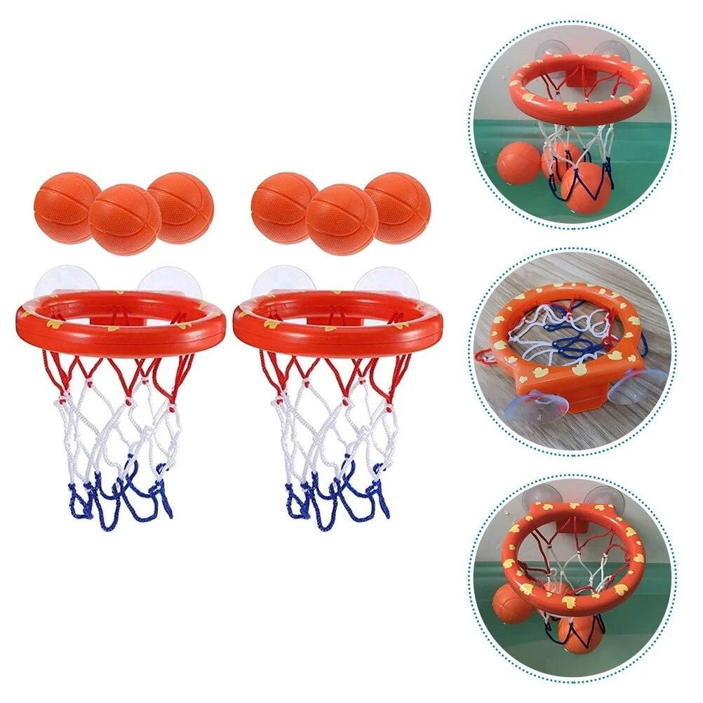 2 Sets Water Basketball Hoop Bath Toys Boy Toddler Baby Tub Girls Bathtub Boys Kids Children
