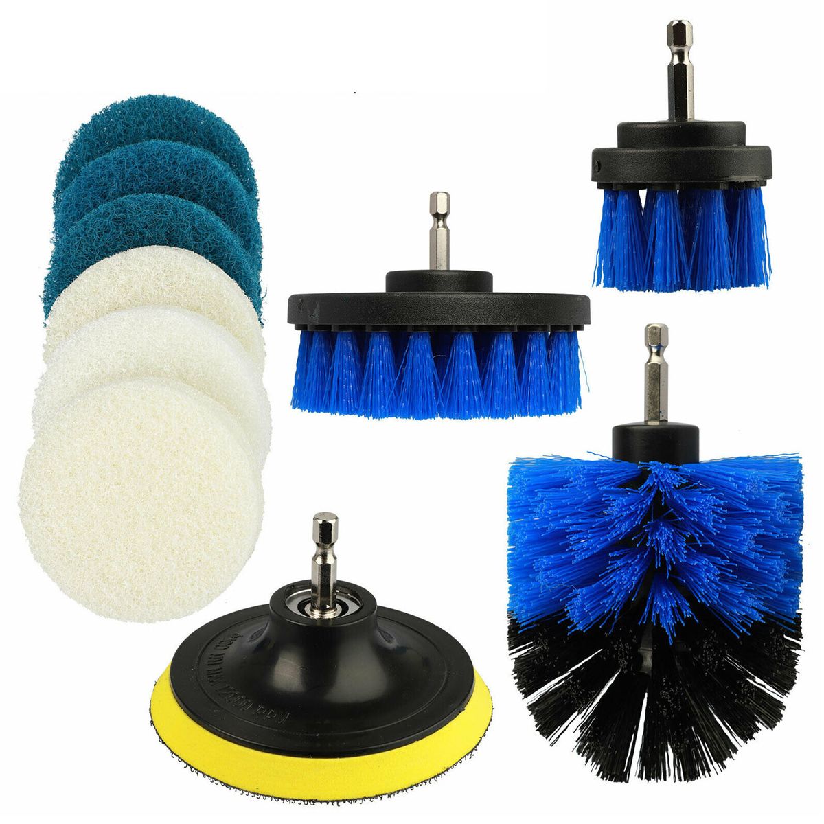 10Pcs Scrub Drill Brush Multi-purpose Kit Power Drill