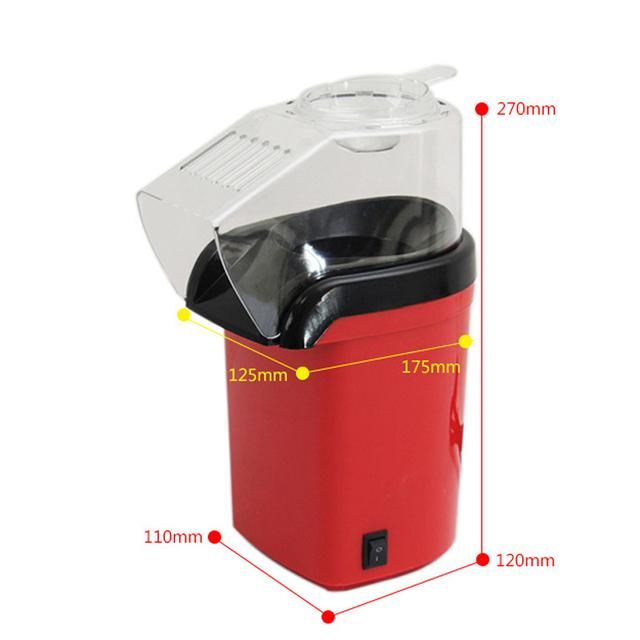 1200W Mini Household Healthy Hot Air Oil-free Popcorn Maker Corn Popper For Home Kitchen