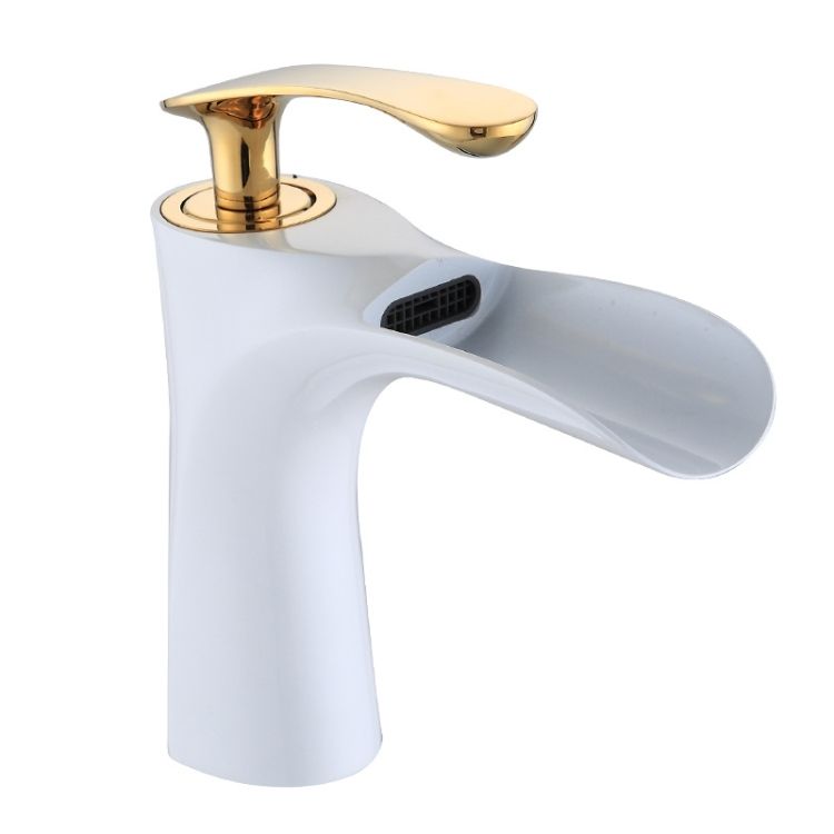 Washbasin Diamond Hot And Cold Water Faucet Copper Diamond Faucet(White Gold)