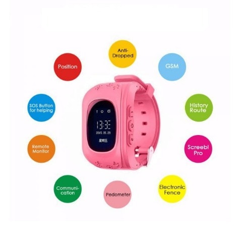SOS Emergency Calling GPS kids smart watch Tracker GPS