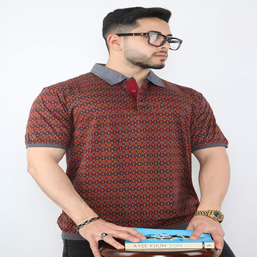 Bunt Umber Polka Polo Shirt - Brown