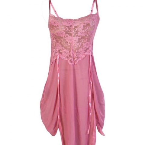 Sweet & Sexy Pink Sleepwear Night Dress + G-string