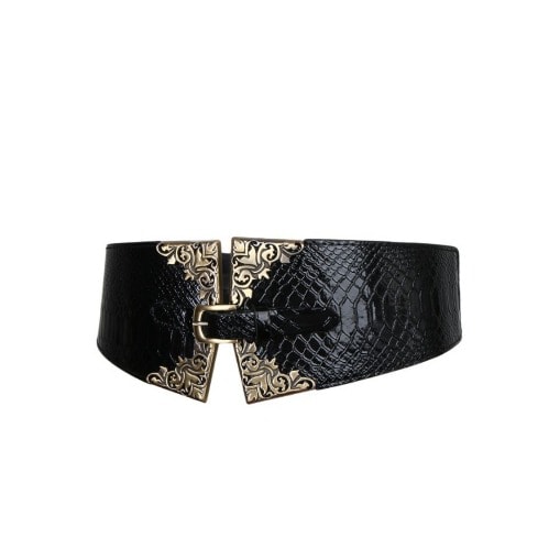 Ladies Elastic Waist Belt With Buckle