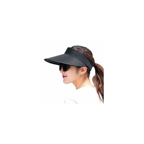 Ladies Sun Visor Hat - Black