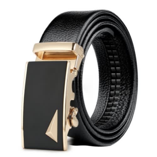 Alloy Men's Belt Buckle -Black & Gold