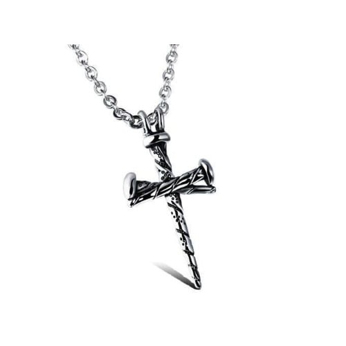 Cross Pendant With Necklace-black