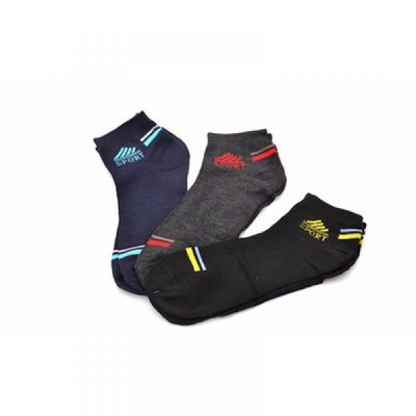 Men's Sports Ankle Socks - Set Of 3