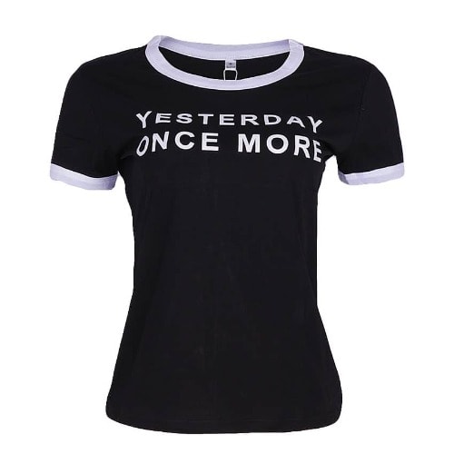 Round Neck Top- Black