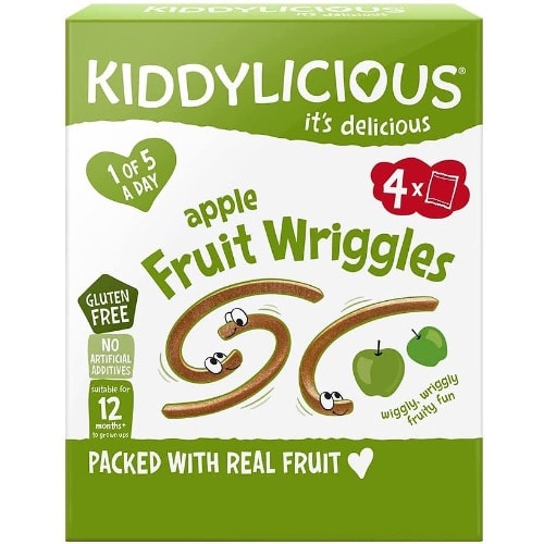 Kiddylicious Apple Fruit Wriggles - 4 X 12g