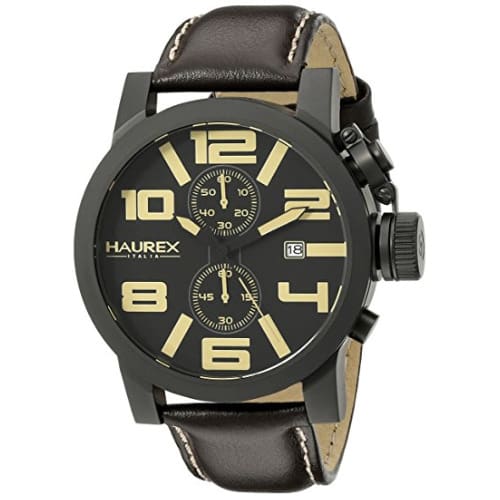 Italy Men's 3N506UTM TURBINA II Black Watch with Brown Band