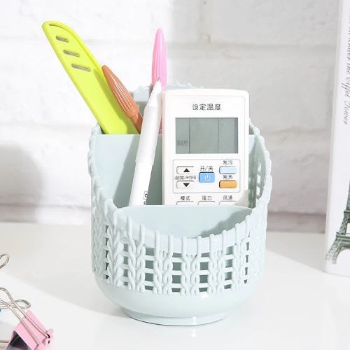 Office Desktop Pen Holder- Blue