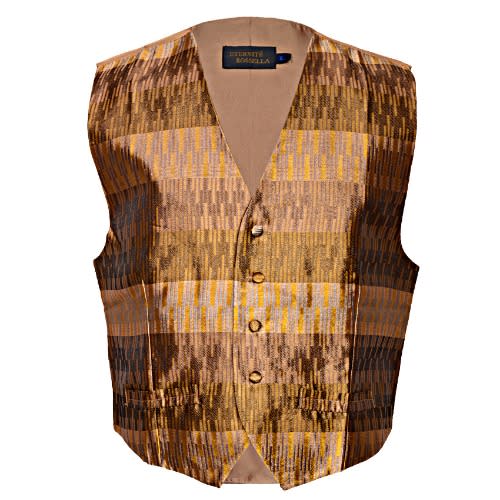 Crafted Waistcoat - Gold & Brown