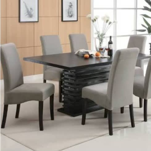 Dining Table With Six Chairs - Grey