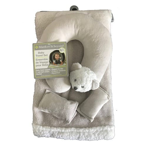 Baby Travel Set Blanket, Pillow & Belt Covers - 4pcs