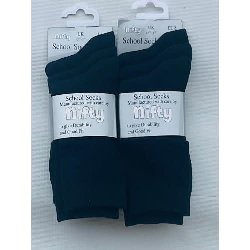 Nifty - 3In1 Plain Colored Socks -  2 Pieces - Navy Blue