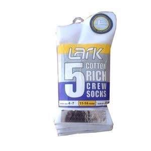 Lark Boys Socks - 5 In1 - White