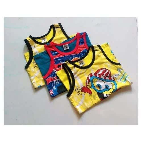 Boys' Cartoon Character Singlet, Pack Of 3 - Multicolor