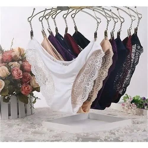 Soft Lace & Silk Ladies Panties - 6pcs