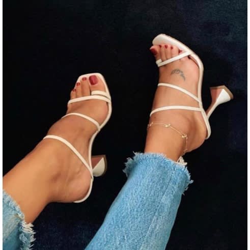 Ladies Cone Heeled Slippers
