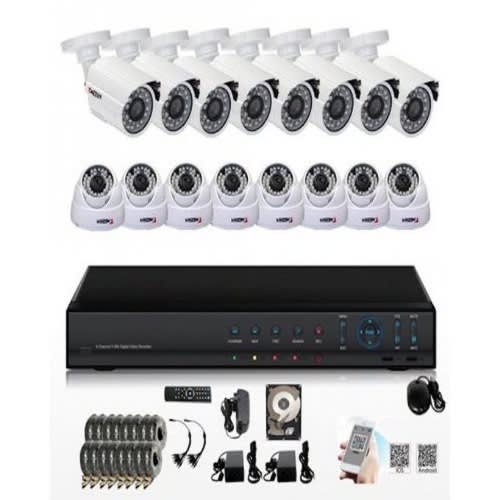 16 Cctv Camera Complete Kit + 2 Terabyte Hard Drive