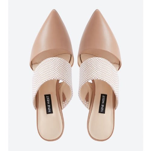 Meech Pointy Toe Mules-barely Nude