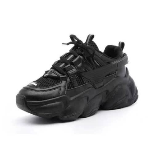 Ladies Rugged Vulcanized Sneakers - Black