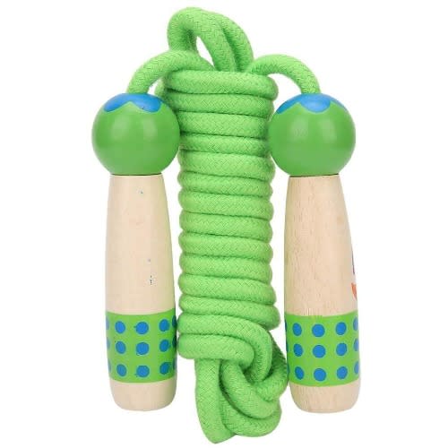 Wooden 3meters Skipping Rope Or Jumping Rope - Green Color
