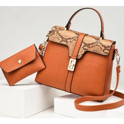 Ladies Leather Bag - Light Brown