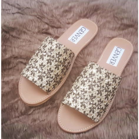 Golden Pattern Slippers