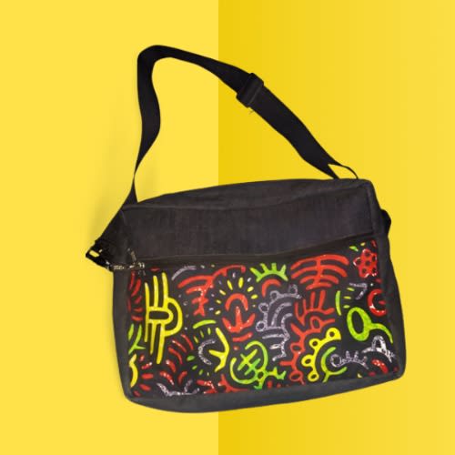 Jeans With Ankara Side Bag