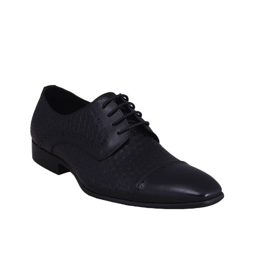 Comfortable Lace-up With Detailed Leather - Black - Msh-3828